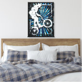 Classic Bmx Bike - Bmx Freestyle Bmx Canvas Print Leinwanddruck (Insitu (Schlafzimmer))