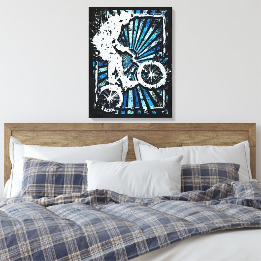 Classic Bmx Bike - Bmx Freestyle Bmx Canvas Print Leinwanddruck (Insitu (Schlafzimmer))