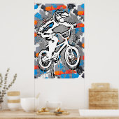 Classic Bmx Bike - Bmx Freestyle Bmx Poster Print (Küche)