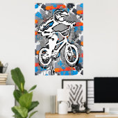 Classic Bmx Bike - Bmx Freestyle Bmx Poster Print (Heimbüro)