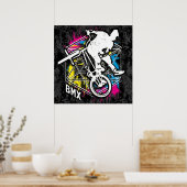Classic Bmx Bike - Bmx Freestyle Bmx Poster Print (Küche)