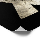 Classic Bmx Bike | Bmx Silver Gold Poster Print (Ecke)