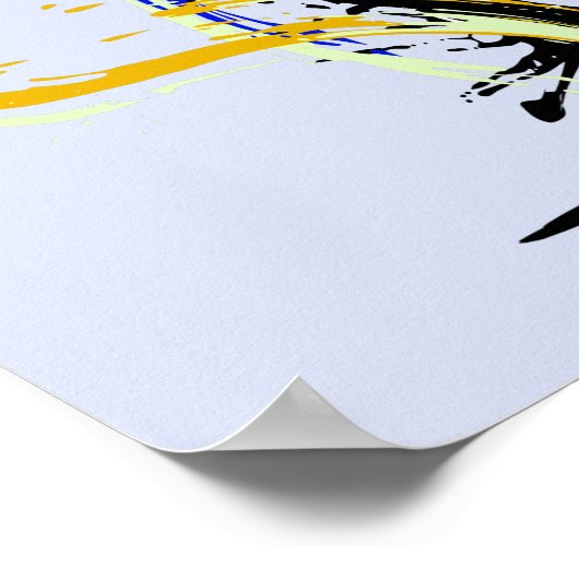 Classic BMX Flatland farbenfroh Poster (Ecke)