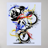 Classic BMX Flatland farbenfroh Poster (Vorne)