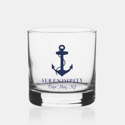 Classic Boat Anchor-Logo Whiskyglas (Vorderseite)