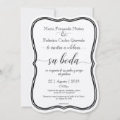 CLASSIC BODA EINLADUNG (Vorderseite)