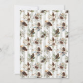 Classic Bohemian Watercolor Botanical Christmas Einladung (Rückseite)