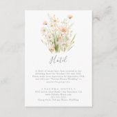 Classic Boho Blush Wildblume Hotel Begleitkarte (Vorderseite)
