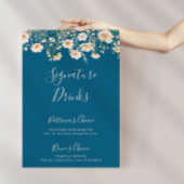 Classic Boho Blush Wildblume Signature Drinks Poster