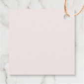 Classic Boho Blush Wildblume Wedding Geschenkanhänger (Rückseite)