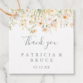 Classic Boho Blush Wildblume Wedding Geschenkanhänger (Vorderseite)