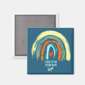 CLASSIC BOHO DESIGN RETRO AFFIRMATE QUOTE MAGNET (Vorderseite/Rückseite)