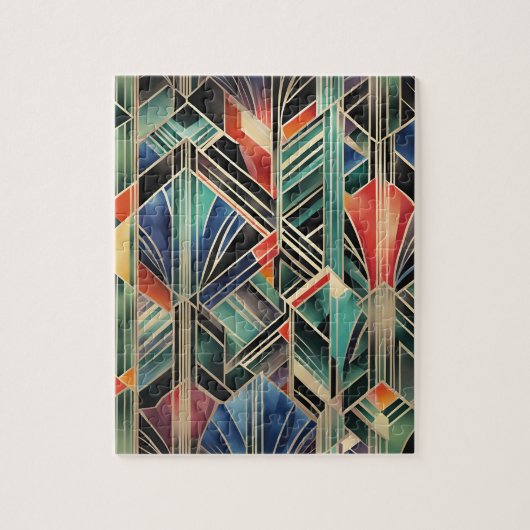 Classic Boho Jazzy Geometric Elegantes Design Puzzle (Vertikal)