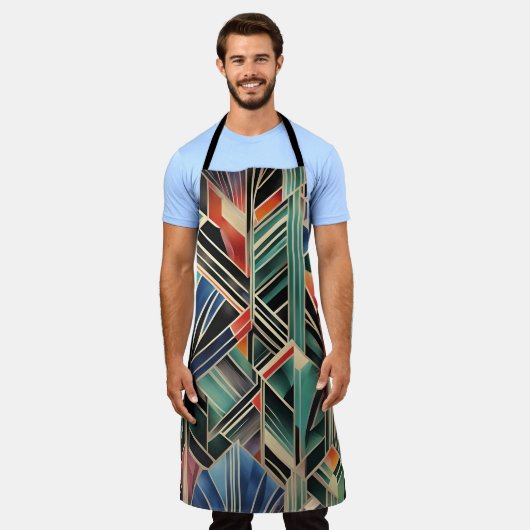 Classic Boho Jazzy Geometric Elegantes Design Schürze (Getragen)