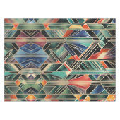 Classic Boho Jazzy Geometric Elegantes Design Tischdecke (Vorderseite (Horizontal))