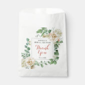 Classic Boho Rose Floral Brautparty Vielen Dank Geschenktütchen (Vorderseite)