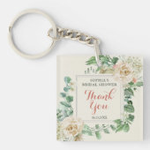 Classic Boho Rose Floral Brautparty Vielen Dank Schlüsselanhänger (Vorderseite)