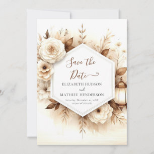 Classic Boho Rustic Wedding Save The Date