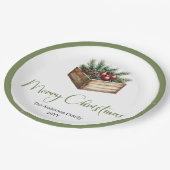 Classic Boho Scandinavian Christmas Tree Plates Pappteller (Schrägansicht)