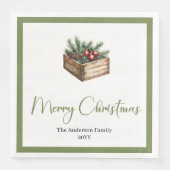 Classic Boho Scandinavian Christmas Tree Table Serviette (Vorderseite)