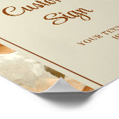 Classic Boho Terra Cotta Ivory Sage Floral Custom Poster (Ecke)