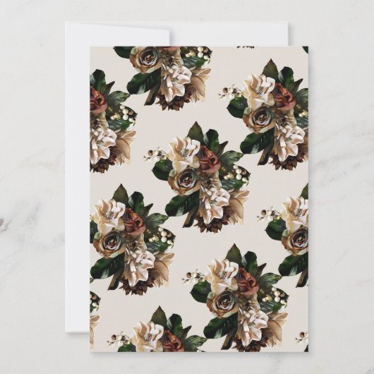 Classic Boho Terracotta Grüne Blumenzwiese Einladung (Rückseite)