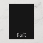 Classic Bold Big Monogram Details Onyx Tuxedo Info Begleitkarte (Rückseite)