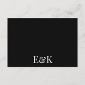 Classic Bold Big Monogram DINE DANCE Empfang Begleitkarte (Rückseite)