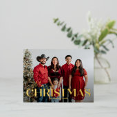 Classic Bold Foil Weihnachtskarte Folien Feiertagspostkarte (Stehend vorne)
