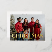 Classic Bold Foil Weihnachtskarte Folien Feiertagspostkarte (Vorderseite/Rückseite)