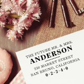 Classic Bold Formal Future Mr & Mrs. Rücksendeadre Gummistempel