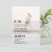 Classic BOLD FOTO OVERLAY Wedding Einladung (Stehend Vorderseite)