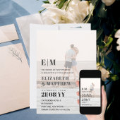 Classic BOLD FOTO OVERLAY Wedding Einladung