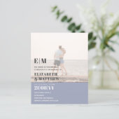Classic BOLD FOTO OVERLAY Wedding Invite BUDGET (Stehend Vorderseite)