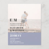 Classic BOLD FOTO OVERLAY Wedding Invite BUDGET (Vorderseite)