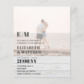 Classic BOLD FOTO OVERLAY Wedding Invite BUDGET (Vorderseite)