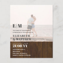 Classic BOLD FOTO OVERLAY Wedding Invite BUDGET
