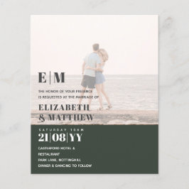 Classic BOLD FOTO OVERLAY Wedding Invite BUDGET Flyer
