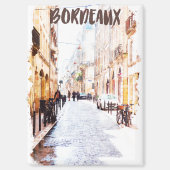 Classic Bordeaux Frankreich Wasserfarbenreise Magnet (Vorderseite)