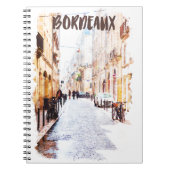 Classic Bordeaux Frankreich Wasserfarbenreise Notizblock (Vorderseite)