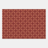 Classic Bordeaux Red & Gold 3 Stück Wrap Set Geschenkpapier Set (Vorderseite)