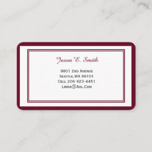 Classic Borded Business Calling Card Telefonnummerkarte