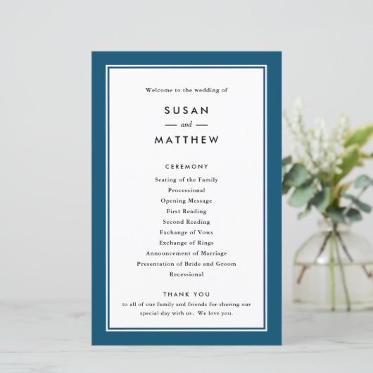 Classic Border Navy Blue, Paper Programm (Stehend Vorderseite)