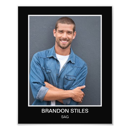 Classic Border Printed Headshots for Actors Fotodruck (Vorne)