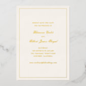 Classic Border Timeless Wedding Save the Date Folieneinladung (Vorderseite)