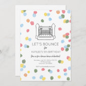 Classic Bounce House Party Einladung (Vorne/Hinten)