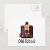 Classic Box Camera 1950s - Old School Postkarte (Vorne/Hinten)