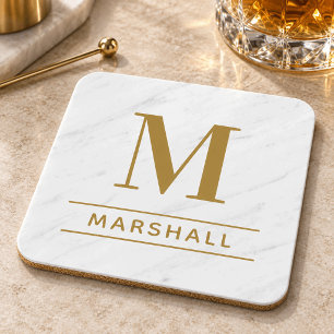 Classic Brass Personalized Family Monogram Initial Getränkeuntersetzer