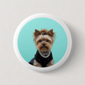 Classic Breakfast Poster Yorkshire Terrier Yorkie Button (Vorderseite)