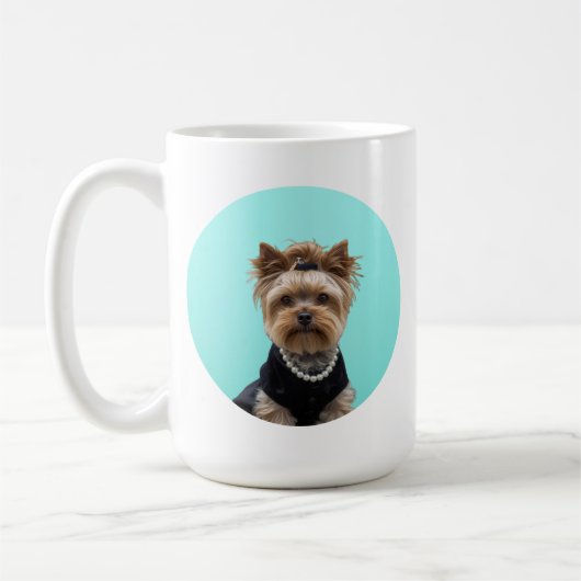 Classic Breakfast Poster Yorkshire Terrier Yorkie Kaffeetasse (Links)